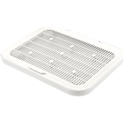 Double-layered cat litter mat with mesh fabric, reusable and waterproof control mat for the cat litter box, 40 x 30 x 4 cm, beige