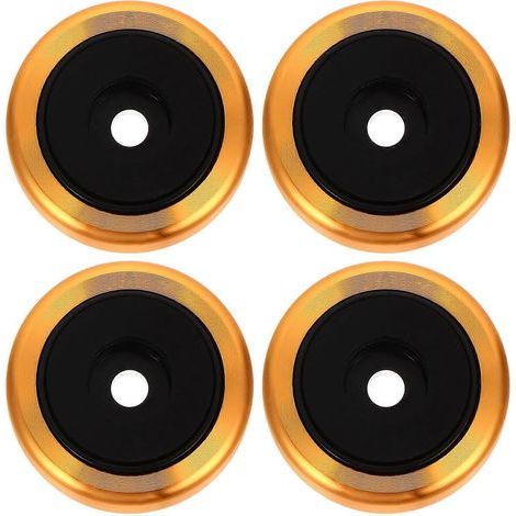 Antivibrationspads für Verstärker, aus Aluminiumlegierung, universell für Lautsprecher – 3 x 3 cm – Schwarz (1/4)
