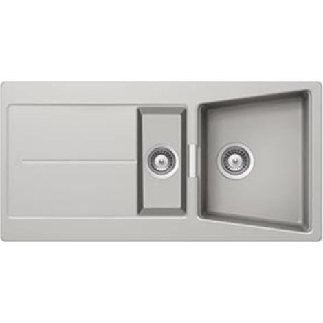 Fregadero encastrado con 2 cubetas y escurridor reversible 100x50 cm - Smeg LC102AL (1/2)