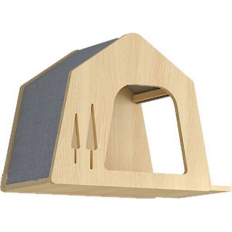 Lit mural en bois pour animaux de compagnie, jouet pour petits enfants (1/5)
