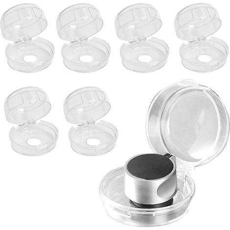 6pcs Couvercle de Sécurité pour Bouton de Four,Bloc de Protection Contre Gaz de Cuisine,Couvercles de Protection pour Bouton de Cuisinière,Verrouillage de Sécurité du Four,Protéger Sécurité de (1/5)