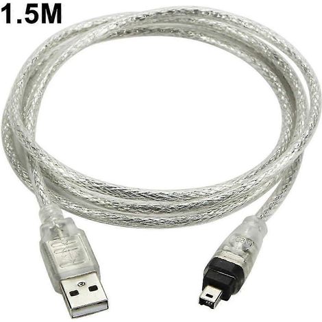 Adaptateur USB mâle vers FireWire vers mini-connecteur 4 broches vers FireWire pour périphériques compatibles. (1/5)