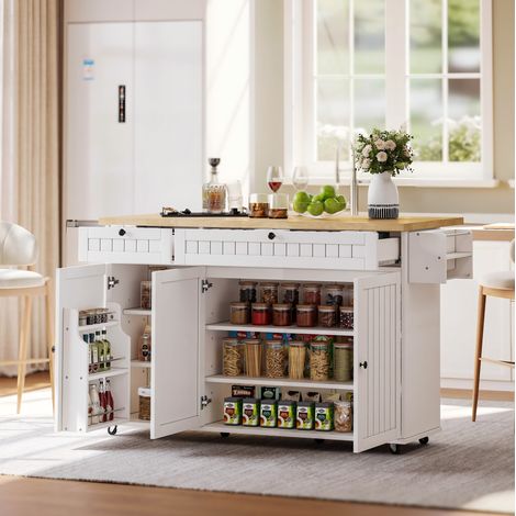 Mueble cocina plegable con ruedas y cajones OKMYHOME (1/5)