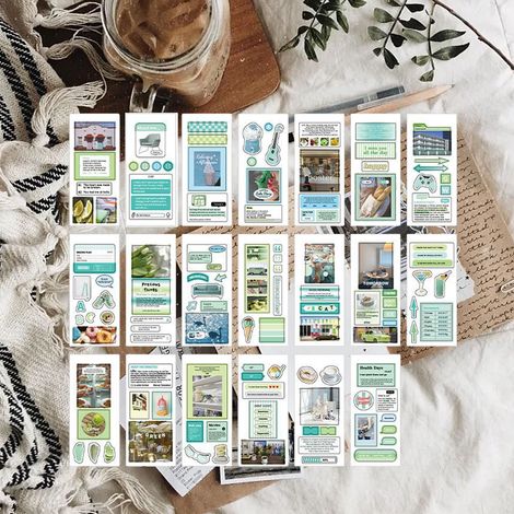 Carnet autocollant infeelme - Décoration de journal style coréen (20 feuilles) - Été soudainement frais (1/5)