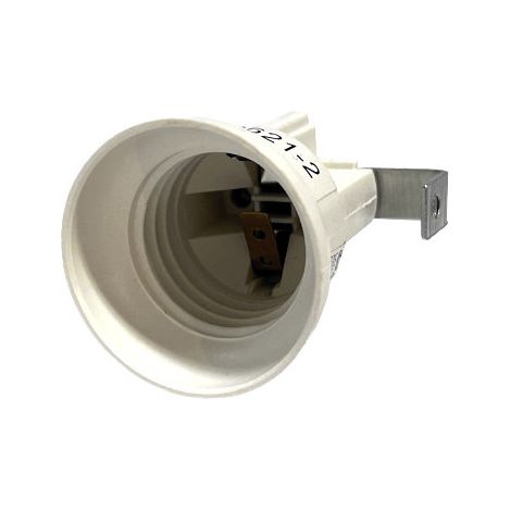 Portalámpara E27 con soporte metálico, 2 orificios M4, 50x35x35