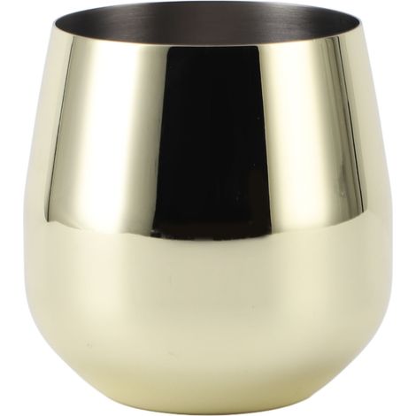 Verre à vin sans pied en acier inoxydable 304, forme œuf doré incassable 550ml pour extérieur et bar, design élégant et portable (1/5)