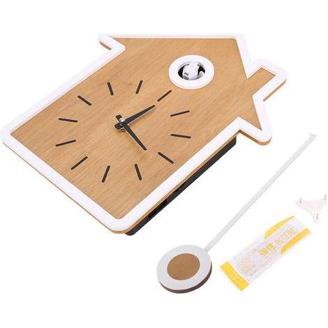 Modern and simple Nordic style wall cuckoo clock (white) (1/5)