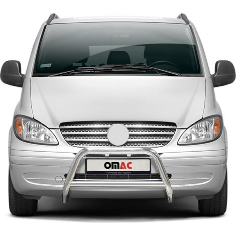 Pare-Buffle Avant Pour Mercedes Vito W639 2003-2010 en Acier Inoxy (1/5)