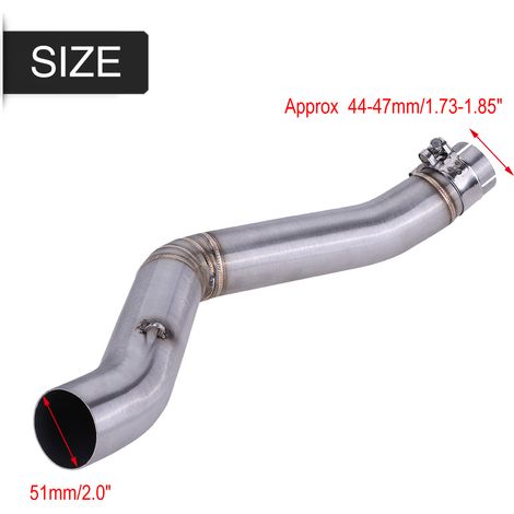 Tuyau de liaison centrale échappement moto pour Benelli TRK 502, raccord modifié, silencieux inoxydable, accessoire performance, pièce milieu. (1/5)