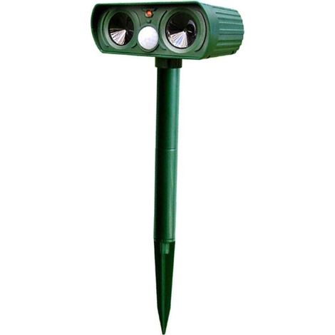 Repellente per animali domestici a ultrasuoni ad energia solare, ideale per giardini, cani e gatti. Dotato di sensore PIR.