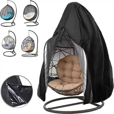 Housse de chaise suspendue 200 x 230 cm - Housse de chaise double avec fermeture éclair et cordon de serrage - Imperméable et coupe-vent - Résistante