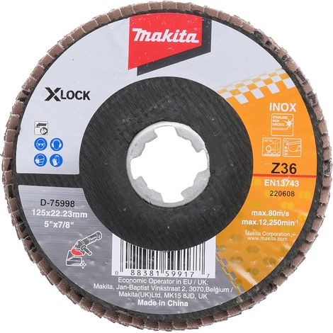D-75998 Disco lamellare X-Lock, 125 mm, Z36