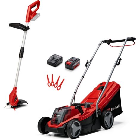 Einhell Gartengeräte-Set Power X-Change (Akku-RasentrimmerGC-CT 18/24 Li und Rasenmäher GE-CM 18/33 Li, inkl. 1x 4,0 Ah Akku, 1x Ladegerät) (1/5)