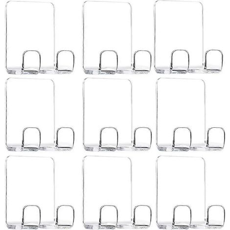 Crochet porte-rasoirs autocollant monobloc en acrylique, crochet de rangement pour rasoirs de salle de bain et de cuisine, compatible avec les porte-serviettes (transparent) (1/5)