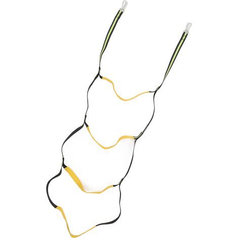 Échelle de corde marine fluorescente vert 4 marches pour bateau gonflable, kayak, canot motorisé, canoë (1/5)