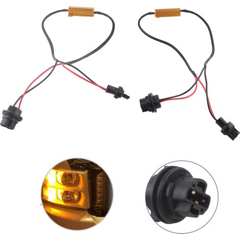 2er-Pack 7440 T20 50W8RJ Anti-Hyperflash-Adapter für LED-Blinker, drahtlose Fehlerkorrektur, einfache Montage (1/5)