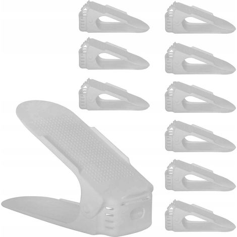 10x ORGANIZER HALTER GRAU FÜR SCHUHE SCHUHWERK REGAL FÜR SCHRANK GARDEROBE SCHRANK (1/5)