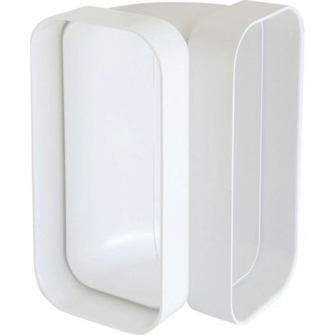 CURVA VERTICALE DI TIPO RETTANGOLARE PER AERAZIONE CANALIZZATA mm. 150x70, col. Bianco