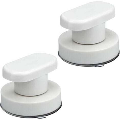 Set mit 2 Saugnapfgriffen für Toilettensitze, Türgriffe und Schubladen mit starken Saugnäpfen für Glastüren und Spiegel.