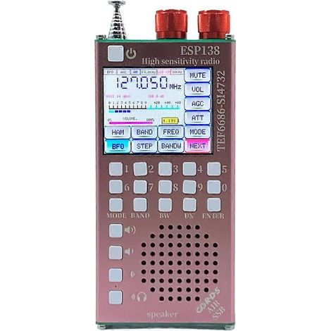 Hochempfindlicher, tragbarer Dual-Mode-Radioempfänger mit TEF6686-Chip und RDS-Datenanzeige (1/5)