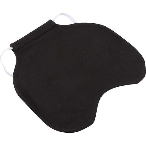 Tablier de selle de poule noir double couche de haute qualité avec protection arrière en tissu (1/5)