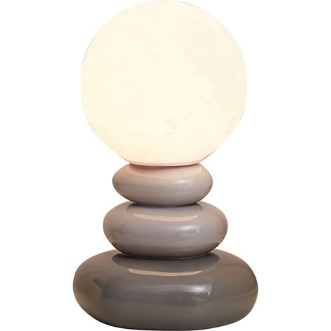 Lampe De Table En Pierre Stratifiée - Lampe De Chevet En Céramique - Pour Chambre À Coucher Bureau - 1 Pièce (1/4)