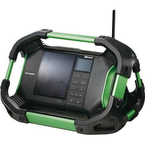 Hikoki – Radio de chantier 18V DAB/DAB+ – Bluetooth – IPX4 – Autonomie 19h – Carter renforcé – SKU UR18DSDLW4Z