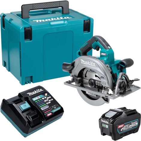 Scie circulaire sans fil Makita HS 003 GT101 40 V max. 190 mm sans balais + 1 batterie 5,0 Ah + chargeur + Makpac (1/5)