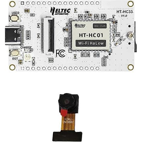 Carte de développement H ELTEC AUTOMATION ESP32 Wi-Fi avec caméra basse consommation HT-HC33 et objectif 80° intégré Wi-Fi, Bluetooth et IoT. (1/5)