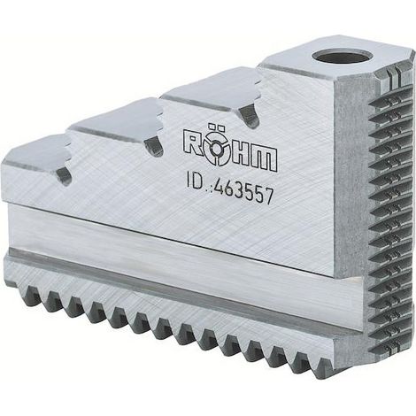 Mascelle monopezzo Röhm, dimensione 315, set da 3 griffe, temprate, dentatura dritta - 463558 (1/5)