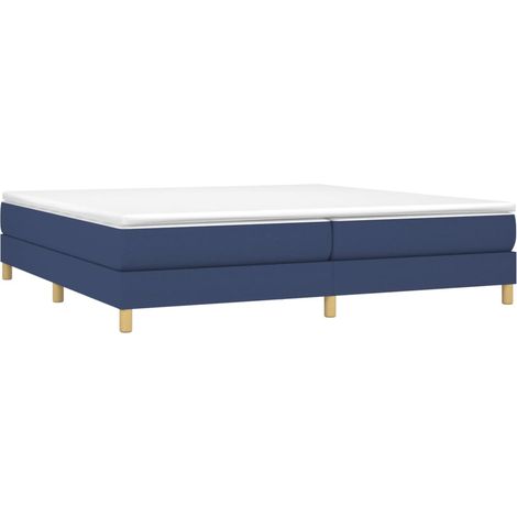 Estructura de cama con somier tela azul 200x200 cm vidaXL