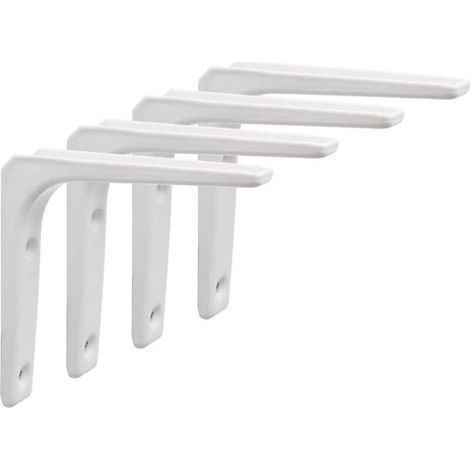 – Équerre de fixation murale 100mm x 100mm – Acier haute qualité avec peinture antirouille – Lot de 4 équerres charge lourde pour déco industrielle
