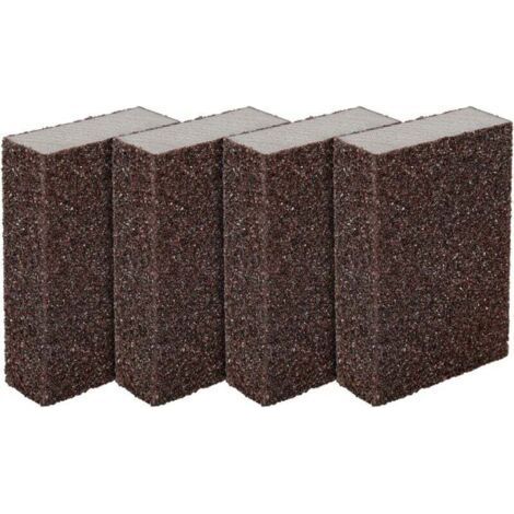Ulisem Set of 4 sanding sponges/blocks for wet and dry surfaces, coarse sanding (80 to 100 grit). (1/4)