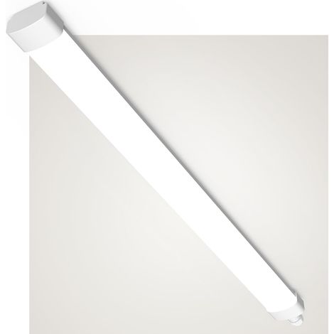 Antenlicht-Réglette LED étanche Blanc 150cm-45W 5000LM 4000K,IP65,110lm/W,Éco 60%,PC,Tube LED pour Bureau Garage Atelier Couloir Cave [Classe E] (1/5)