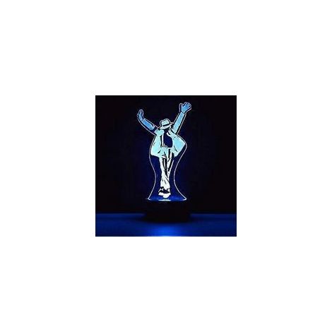 Lampada 3D Michael Jackson, illusioni ottiche, 7 colori cangianti, interruttore touch, luce notturna - Crezuo