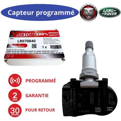 Sensore di pressione pneumatici TPMS preprogrammato 433MHz per Land Rover e Jaguar (diversi modelli)