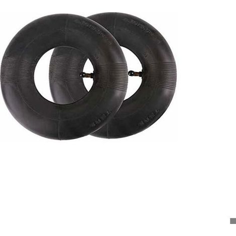 Lot de 2 chambres à air de 4,10/3,50-4 pouces pour diable, chariot, chariot à main, chariot de jardin, tondeuse à gazon, chambre à (1/5)