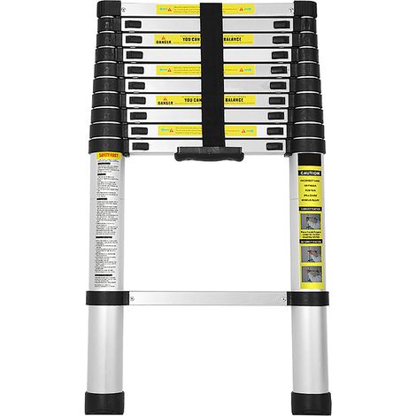 Wolketon Scala telescopica ad estensione fino a 150 kg Stabile scala a pioli in alluminio 3.2 m