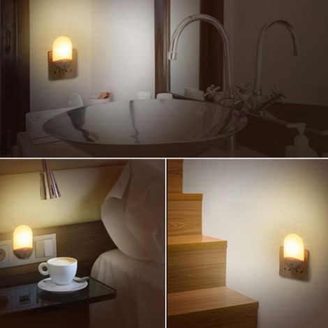 Mini veilleuse, à brancher, contrôlée par la lumière, applique murale LED à détecteur de mouvement, lampe de chambre intelligente, 100-240 V (1/5)