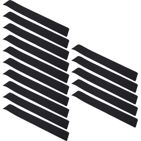 15 pièces de bandes antidérapantes pour escaliers et 1 rouleau de tampons adhésifs pour terrasse extérieure, rampe d'entrée en bois 6x32 pouces (1/5)