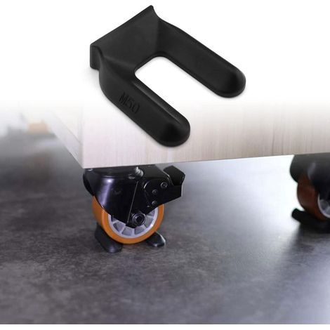 Antirutschkappen für Möbelrollen M50. Verhindern das Verrutschen von Betten und Bettläufern. Stopper, 6er-Set. Gummi. (1/5)