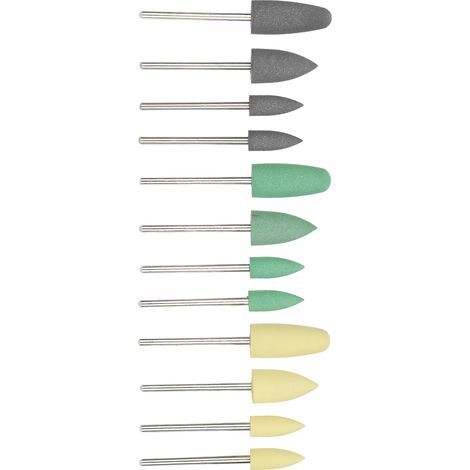 Tête de polissage en caoutchouc silicone dentaire, tige en acier inoxydable, fraises de polissage dentaire (1/5)