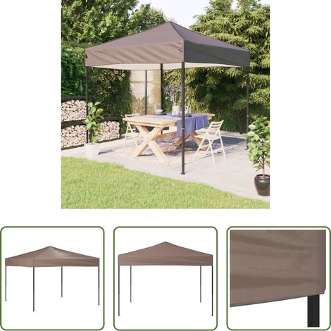 Tente de réception - Tente de réception pliable Taupe 3x3 m (1/5)