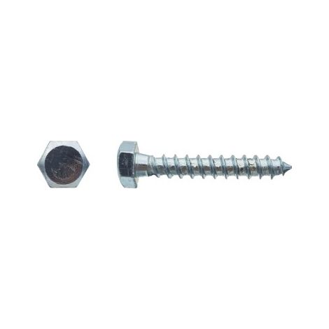 Vite per legno testa esagonale (Tassello) Zincata - 16 x 180 mm - Scatola da 25 - LENNIE - TIR1618002B (1/2)