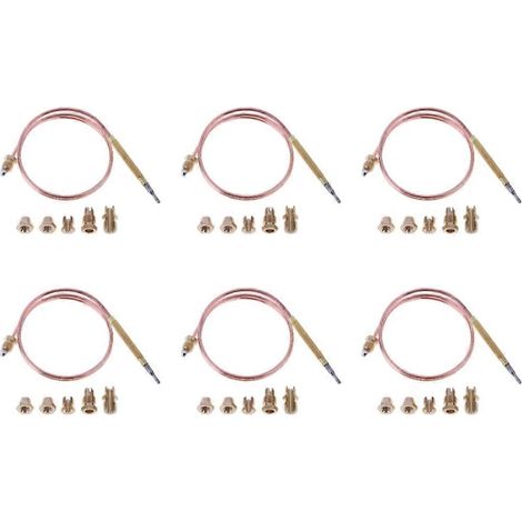 Kit de remplacement d'aiguille de capteur de vanne thermocouple universel de 120 cm, compatible avec les cheminées, les chaudières et les fours  kit d'outils de réparation de thermocouple en 6 pièces. (1/5)