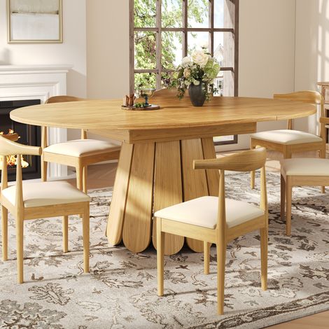 Esstisch ausziehbar rund 118 bis 158 cm OKMYHOME (1/5)