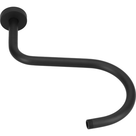Asta doccia a collo d'oca – NPT in acciaio inox – nera – soffione fisso – 233