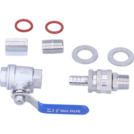 1/2 BSP lötfreies Ventilset, Kugelhahn, Schnellkupplung, Tankdurchführungsset (1/5)