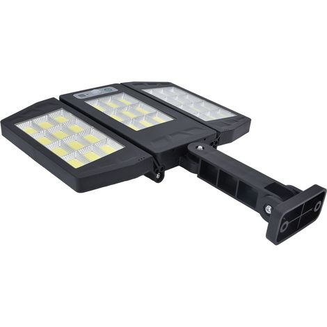 Lampadaire solaire à détection 33COB certifié CE/RoHS/FCC, éclairage mural extérieur étanche IP65 pour jardin, allée, cour avec télécommande et batterie intégrée V97COB. (1/5)
