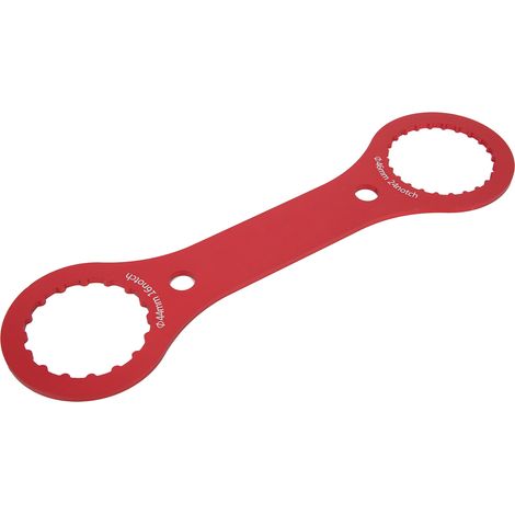 Clé à pédalier vélo outil boîtier de pédalier 44mm 46mm 16 24 encoches démonte-monte de boîtier rouge (1/5)